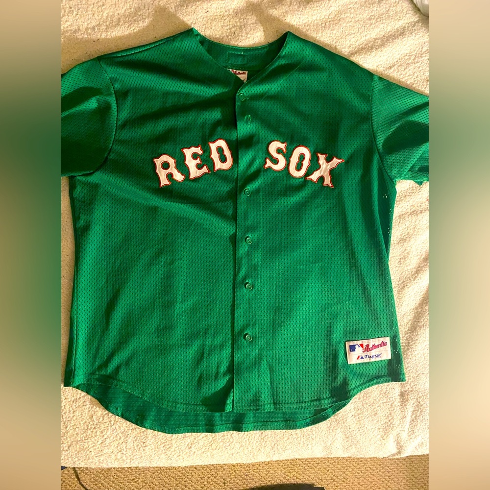 Boston red Sox majestic Kurt schilling jersey at. Patrick’s day edition size XXL